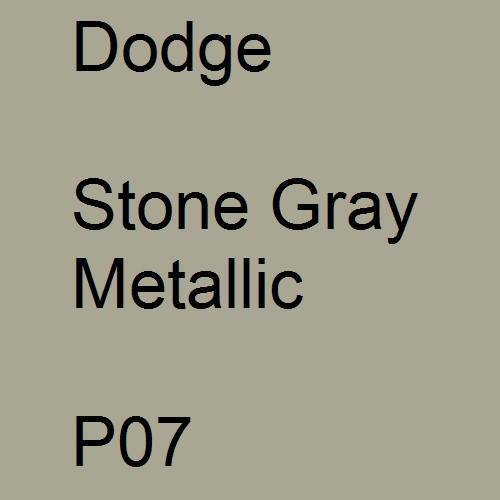 Dodge, Stone Gray Metallic, P07.